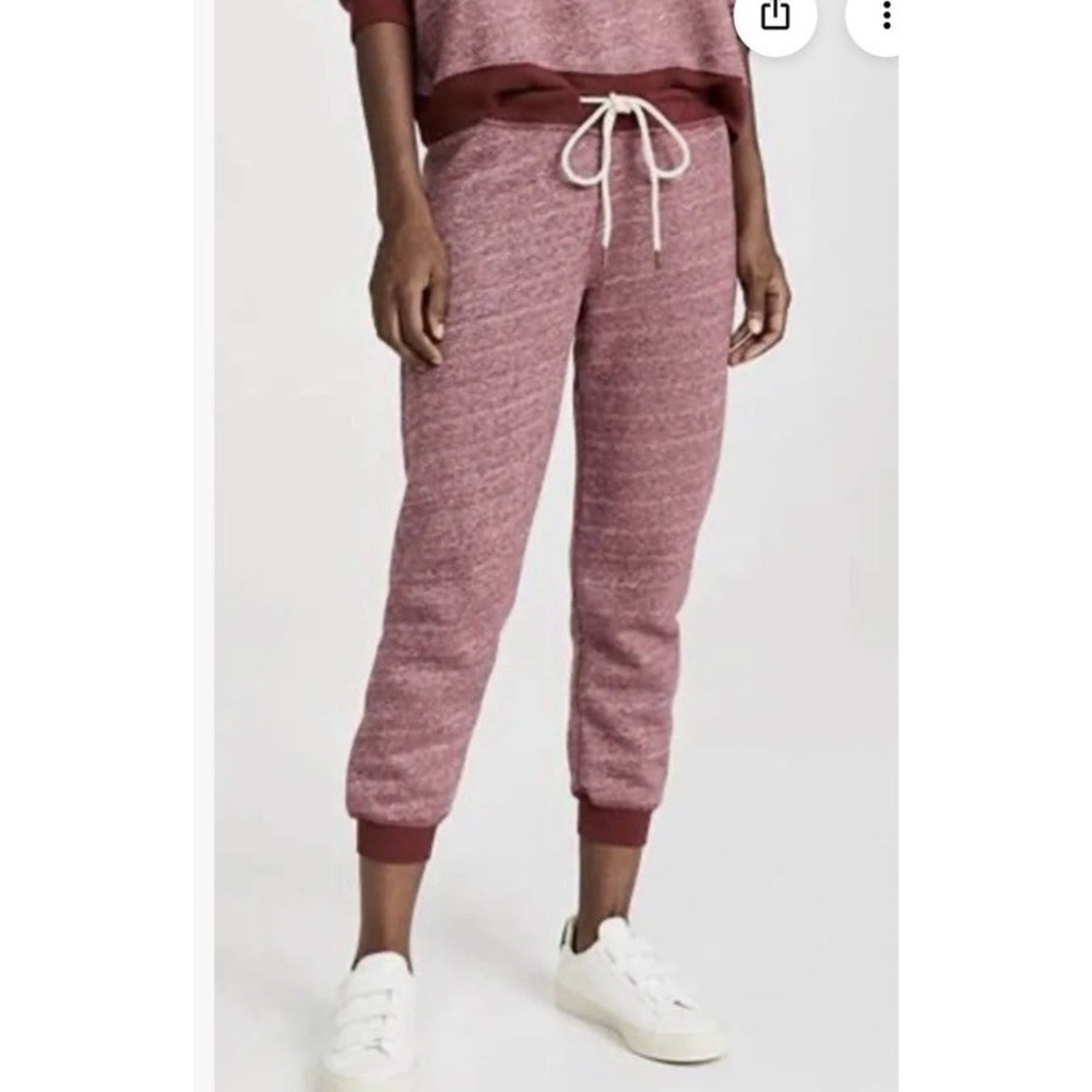 The Great. Red Sweatpant Sustainable Fabric Cottage Core Capri Size 0 (24-25)